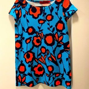 BOHOO NEÓN FLORAL SHIFT DRESS